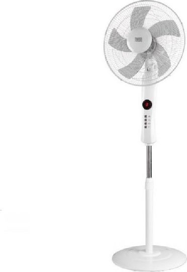 Teesa Ανεμιστήρας Ορθοστάτης 50W Διαμέτρου 43cm με Τηλεχειριστήριο Λευκός