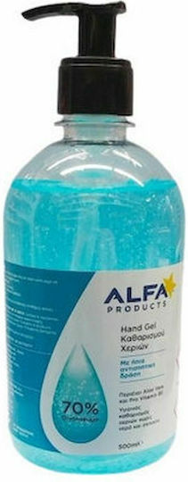 Alfa Products Antiseptic Hand Gel with Pump 500ml Natural
