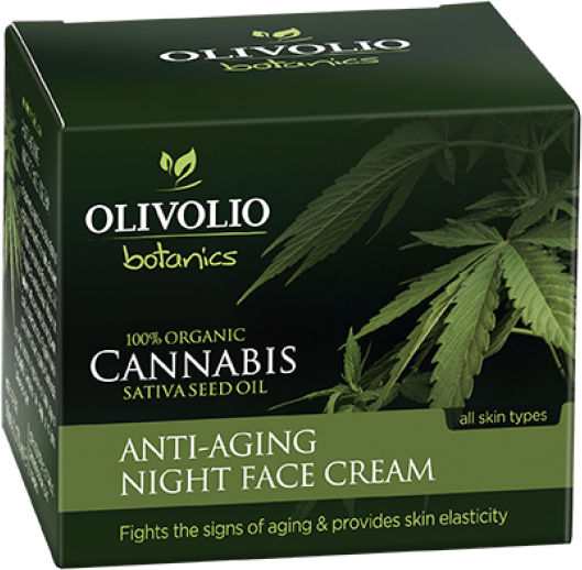 Olivolio Botanics Cannabis Sativa Seed Oil Αντιγηραντική Κρέμα Προσώπου Νυκτός με Κάνναβη 50ml