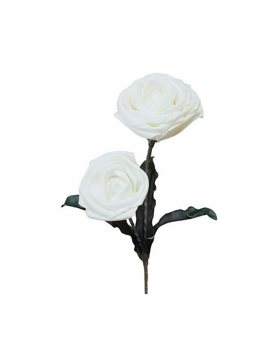 Marhome Artificial Decorative Branch Rose White 61cm 1pcs 00-00-6072-3