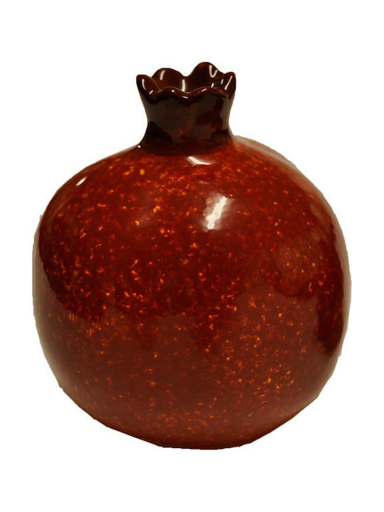 Tabletop Lucky Charm Pomegranate Red Ceramic 10cm 1pcs