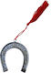 Hanging Lucky Charm Horseshoe Silver made of Metal 10cm 1pcs