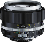 Voigtlander Full Frame Φωτογραφικός Φακός Nokton SLII-S F/1.4 Σταθερός για Nikon F Mount Silver
