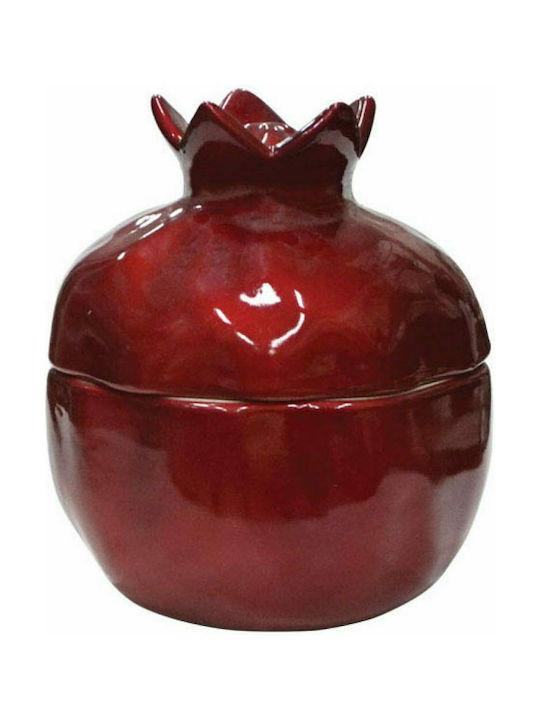 Marhome Tabletop Lucky Charm Pomegranate Red Ceramic 13x16cm 1pcs