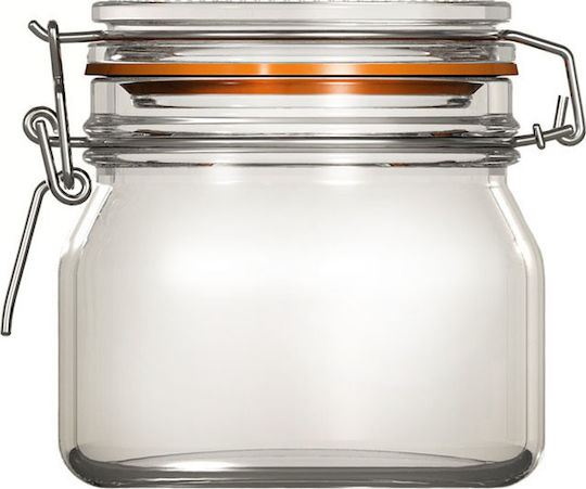 Uniglass Econ General Use Jar with Airtight Lid Glass Transparent 500ml