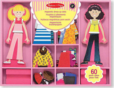 Melissa & Doug Joc de construcție magnetic Magnetic Dress-Up Dolls 14940