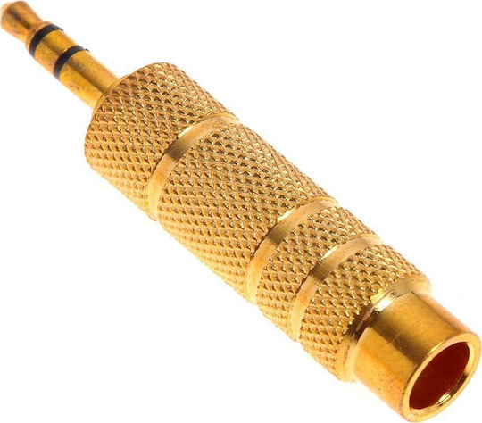 Ibiza Sound Converter 3.5mm male to 6.3mm female Gold 1pcs EUR-OPE-2024