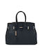 Tuscany Leather Leather Women's Bag Tote Hand Navy Blue