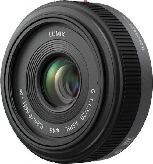 Panasonic Crop Camera Lens Lumix G 20mm f/1.7 II ASPH Standard / Pancake for Micro Four Thirds (MFT) Mount Black