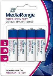 MediaRange Super Heavy Duty Μπαταρίες Zinc AA 1.5V 4τμχ