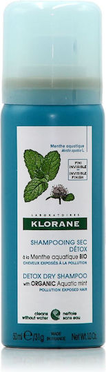 Klorane Aquatic Mint Сух Шампоан За Дълбоко Почистване На Суха Коса 50ml