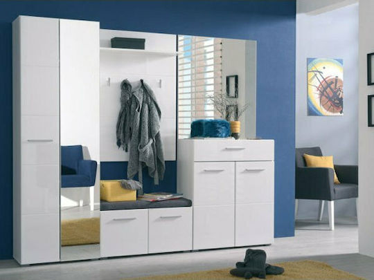 Μπουφές Beny mit Schubladen White / White Lacquer 79x35x97.5cm