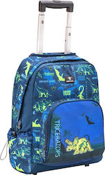 Belmil Dino Triceratops Bag Trolley Blue 15Liters