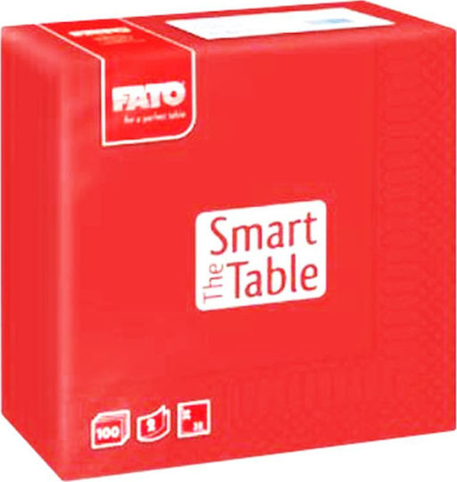 Fato The Smart Table Χαρτοπετσέτα 2Φ Κόκκινη 38x38εκ. 100τμχ