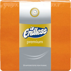 Endless Premium Serviette Luxus 2F Orange 33x33cm (50 Stück Stück x 20 Packungen)
