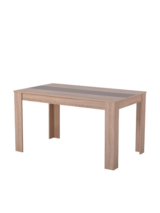 Domus Tisch Speisesaal Holz Sonoma / Latte-White 135x80.5x74.5cm