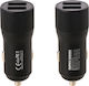 Remax RCC-221 Car Charger 2.4A with Ports: 2xUSB Black Color