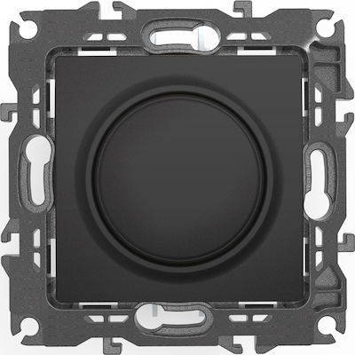 Aca Prime Recessed Simple Front Dimmer Switch Rotary 800W Black