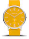 Bering Time Men's Watch 40mm Battery with Yellow Rubber Strap