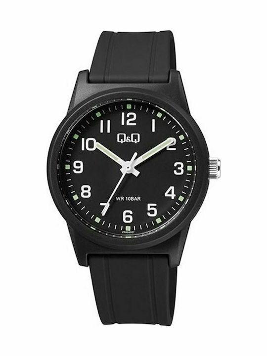 Q&Q Γυναικείο Ρολόι 38mm Μπαταρίας με Μαύρο Καο...