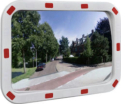 vidaXL Plastic Traffic Mirror White