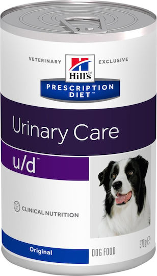 Hill's Prescription Diet u/d Urinary Care Wet Dog Food in Cans Diet with Chicken 370gr