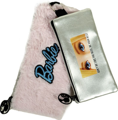 Gim Fur Fashion Pencil Case with 2 Compartments Pink