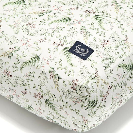 La Millou Blossom Forest Baby Bettlaken Für Krippe Baumwolle Angepasst Weiß 70x140cm