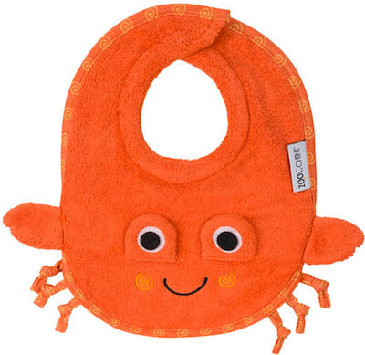 Zoocchini Charlie the Crab Bib Fabric with Hoop & Loop Fastener Orange for 6 m+