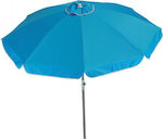 Summer Club Mare Foldable Beach Umbrella Aluminum Diameter 2m with UV Protection and Air Vent Blue