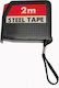 Tape Measure with Auto-Rewind 12mm x 2m