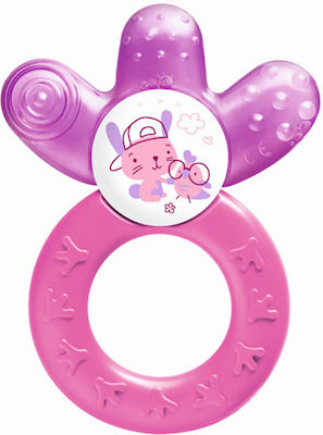 Mam Teething Ring with Gel made of Silicone for 4 m+ Pink Rabbit 1pcs