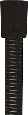 Eurorama Quadra Σπιράλ Ντουζ Inox 150cm Μαύρο