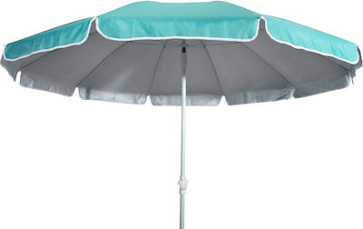 Solart Beach Umbrella Diameter 2m with UV Protection and Air Vent Light Blue