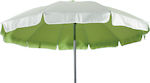Solart Σπαστή Ομπρέλα Θαλάσσης Lime Διαμέτρου 2m με UV Προστασία και Αεραγωγό Πράσινη