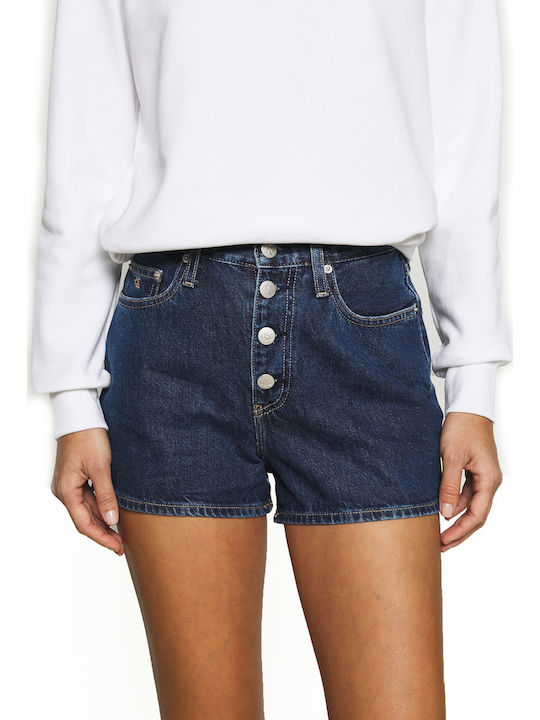 Calvin Klein Women's Jean High-waisted Shorts Blue