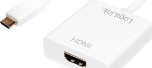 LogiLink Converter USB-C male to HDMI female White 1pcs UA0236A