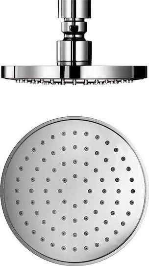 Eurorama Plastic Round Wall Mount Showerhead Silver Ø13cm Emotion 206-E044106-100+E021058-100