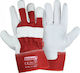 Benman Gloves for Work Garden Red Leather/Cotto...