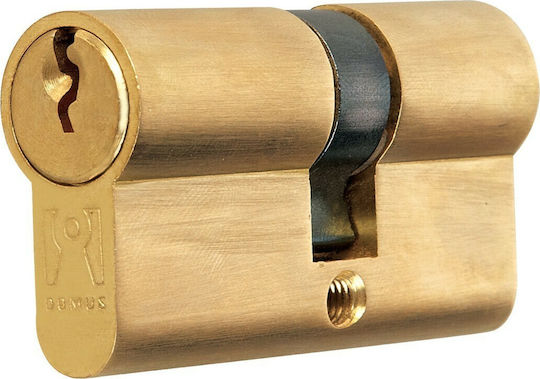 Domus Κύλινδρος Κλειδαριάς Ασφαλείας 54mm (27-27) με 3 Κλειδιά Χρυσός