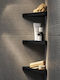 Geesa Frame Corner Wall Mounted Bathroom Shelf Metallic 23x17x2.5cm Black Matt Black