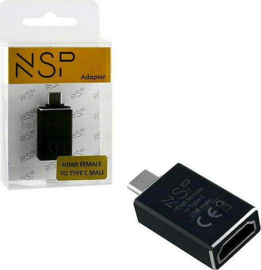 NSP Μετατροπέας USB-C male σε HDMI female 1τμχ 61129