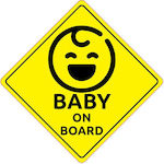 Autoline Σήμα Baby on Board Με Αυτοκόλλητο