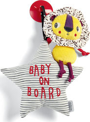 Mamas & Papas Offspring Lion Baby on Board with Suction Cup Yellow