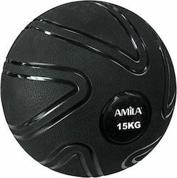 Amila Μπάλα Slam 15kg σε Μαύρο Χρώμα