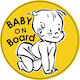 Ergo Girl Baby on Board Car Sign Κίτρινο Sticker