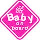 Baby on Board Sign with Sticker No 23 Pink