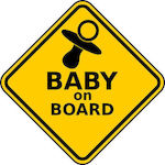 Girl Baby on Board Car Sign Κίτρινο Sticker No 8