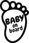 Σήμα Baby on Board με Αυτοκόλλητο No 14 Μαύρο
