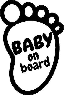 Boy / Girl Baby on Board Car Sign Μαύρο Sticker No 14